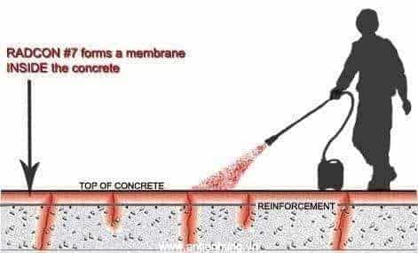 Thi công phun dung dịch chống thấm Radcon 7